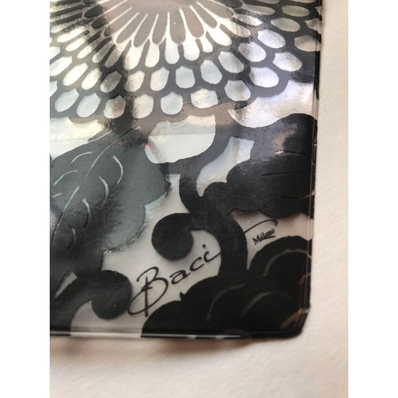 Vintage Baci Milano Abstract Collapsible Vase Black & Clear With Original Bag - Picture 3 of 7